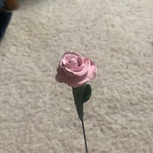 Clay rose plant poke